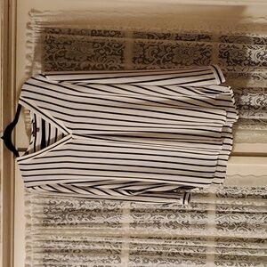 Adrianna Papell Striped Blouse Size XL